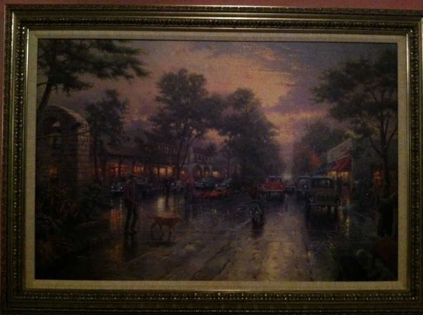 Thomas Kinkade Carmel, Sunset on Ocean Avenue 28x42  