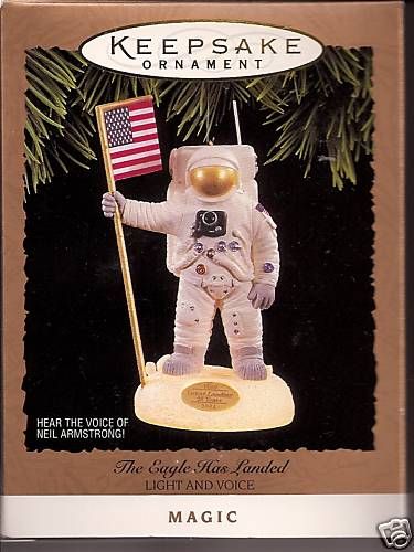 Hallmark Ornament 1994 The Eagle Has Landed Armstrong MAGIC ORNAMENT 