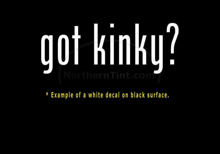 got kinky? Funny wall art truck car decal sticker  