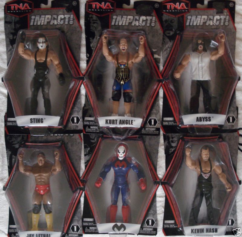 TNA WRESTLING FIGURES,ABYSS,NASH,ANGLE,STING,SUICIDE,  