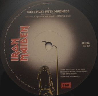 Iron Maiden Can I Play With Madness 12 PS x 2 Gatefold  