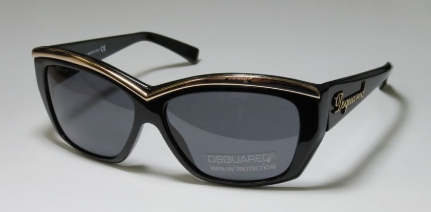 NEW DSQUARED 0017 BLACK/GOLD/GRAY SUNGLASSES/SHADES/SUNNIES 