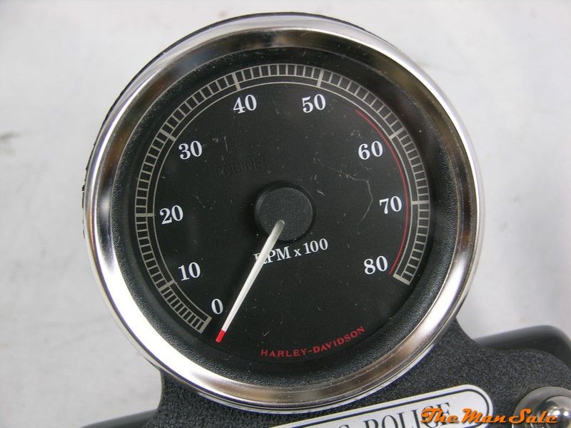 OEM Harley Road King Police Tachometer RPM Gauge Black Mount Handlebar 