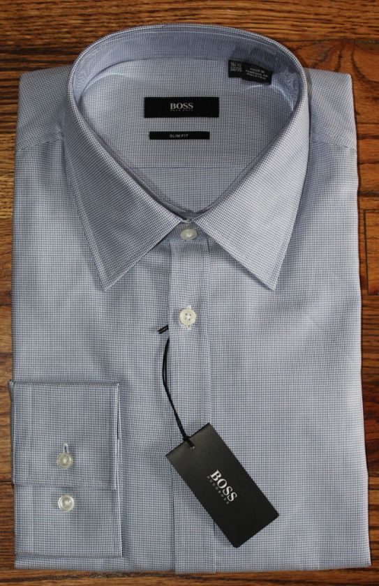 NWT Hugo Boss Max Slim fit Blue Point Dress Shirt  