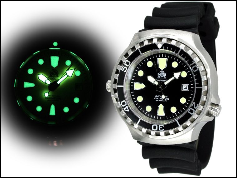 AUTOM. COMBAT DIVER 1000m waterresistant HELIUM SAFET46  