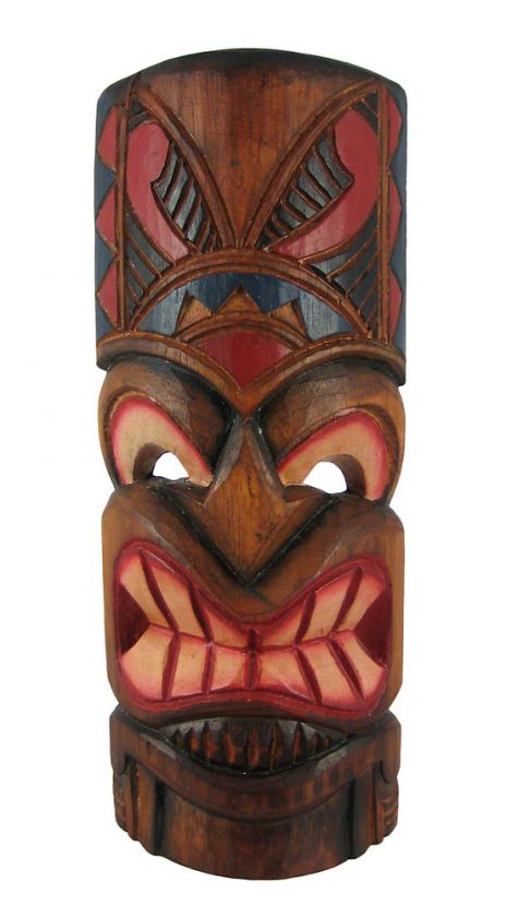 11 Inch Pacific Island Wooden Wall Mask Tiki Bar Decor  