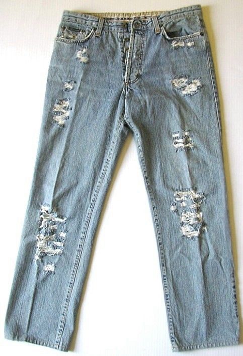 JEANS DOLCE & GABBANA D&G 34 48 DESTROYED DISTRESSED  