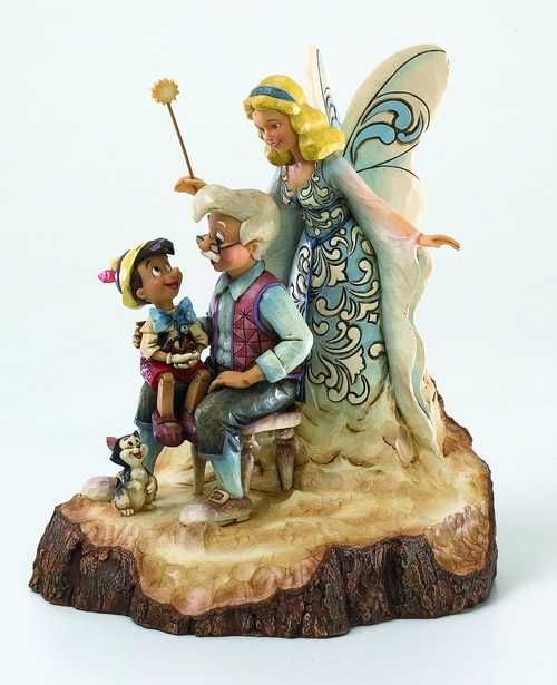 Disney Traditions Wood Carved PINOCCHIO Statue NEW Figurine Jim Shore 