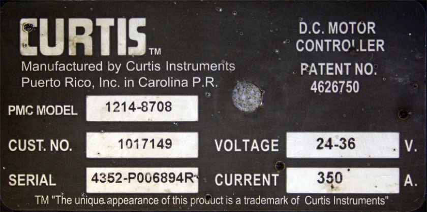 Curtis 1214 Microprocessor Motor Speed Controller  
