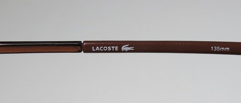 NEW LACOSTE 12032 51 18 135 BROWN METALLIC/PLASTIC ARMS EYEGLASSES 