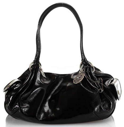   Patent Leather Fluffy Satchel Bag Handbag $375 (Save $142)  
