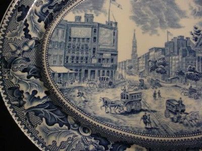   Bros Blue Historic America 12 Platter BROADWAY NEW YORK  