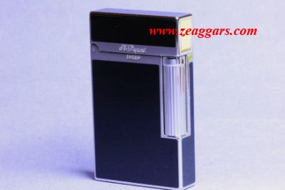 ST Dupont Black Lacquer Palladium Cigar Lighter #16296  