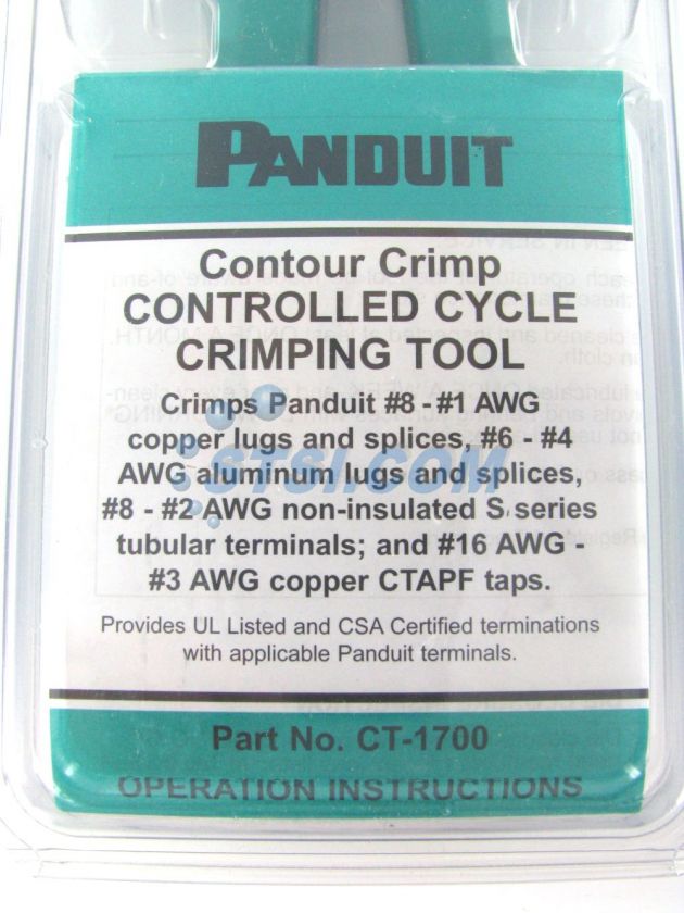 Panduit CT 1700 Contour Crimp/Crimping Tool ~STSI 074983726509  