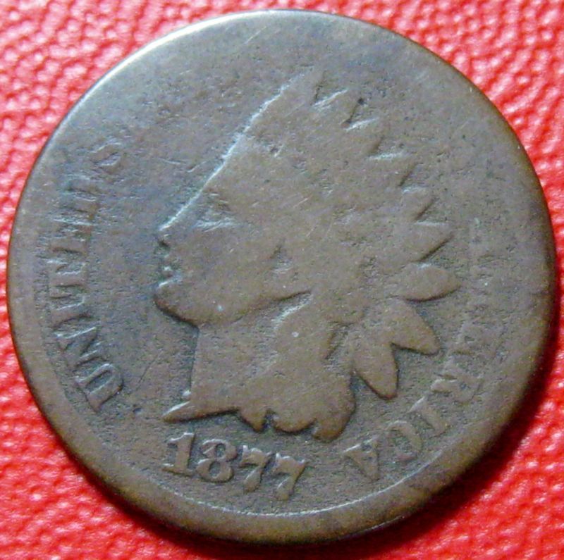 1877 INDIAN HEAD CENT GOOD GENUINE & KEY DATE U1164  