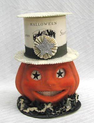 NEW HALLOWEEN LOWE DEE FOUST PUMPKIN CLOWN CONTAINER  