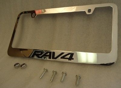 1995 2011 TOYOTA RAV4 RAV 4 CHROMED METAL LICENSE PLATE FRAME LOGO 