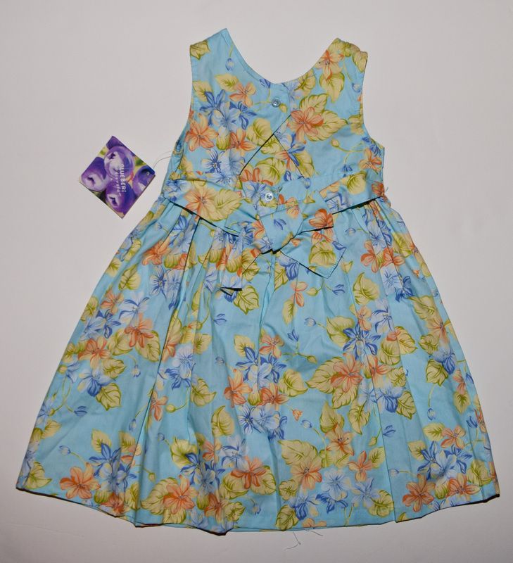 Blueberi Boulevard   NWT   Blue Floral Print Easter Girls Dress   Size 