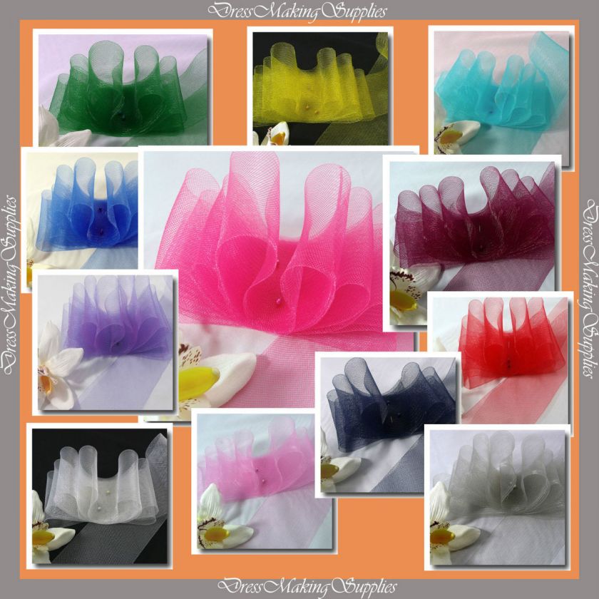 Crinoline/Soft boning/Horsehair Braid 1y Pick a color  