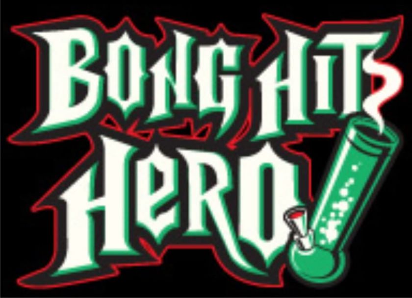 BONG HIT HERO College Party Funny Pot Smoking T Shirt  