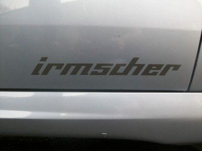 IRMSCHER** TWO DECALS LOGO STICKERS @ 240mm X 40mm  