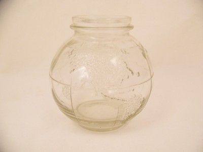 Vintage Old Globe Earth Ball Glass Canning Jar Wax Seal  