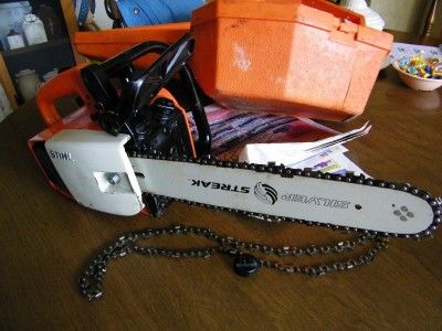 STIHL 015L CHAINSAW*NEW BAR*2 CHAINS*CASE*RUNS GREAT*PICK UP OR SHIP 