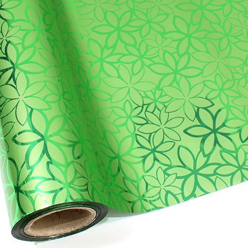 NEW Flower Ream Roll Wrapping Gift Paper 72ft 22M Green  