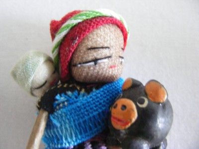 GUATEMALAN WORRY DOLLS   FAIR TRADE  LARGE DOLL MAGNET  