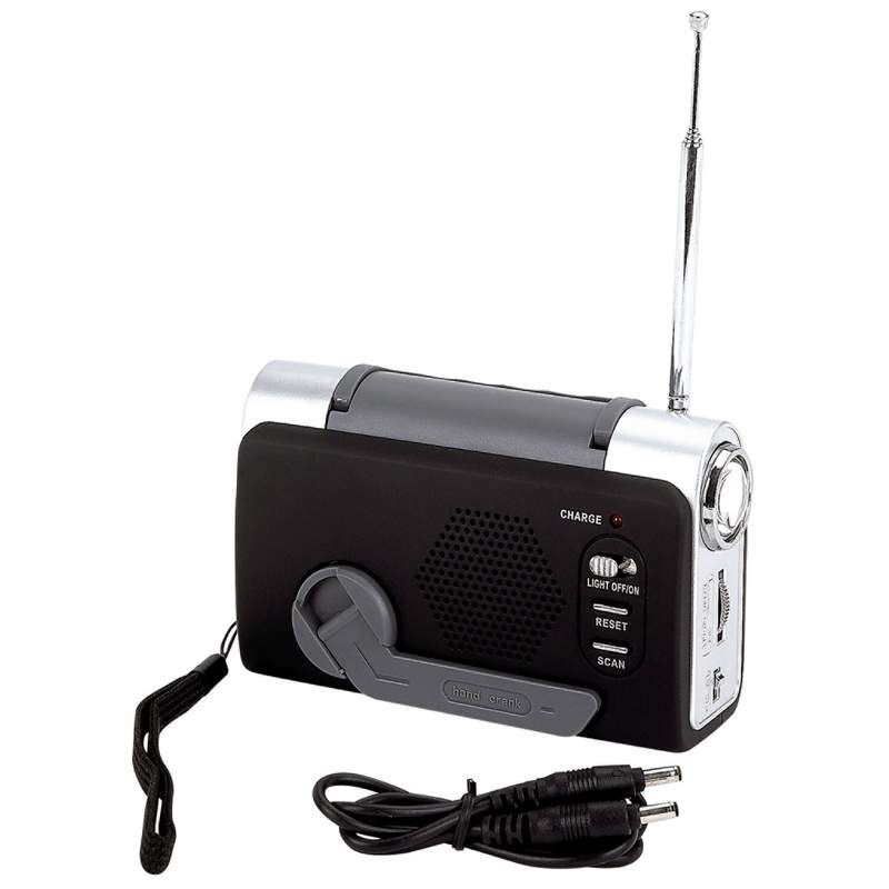 Wind Up FM/Weather Radio/LED Flashlight ELCRANK3  