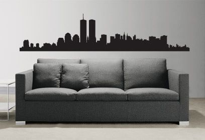 Vinyl Wall Decal Sticker New York Skyline World Trade  