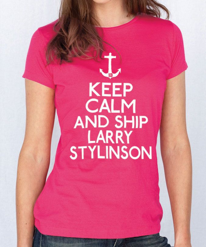 One Direction T shirt   Keep Calm and Ship Larry Stylinson Tee Shirt 