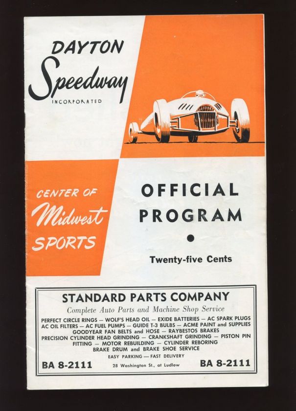 1958 Daytona Speedway Auto Racing Program 3 Different  