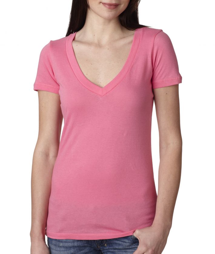 NEXT LEVEL Lady Deep V Neck Tee 3540  