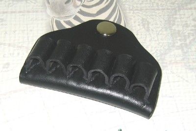 LEATHER PISTOL 6 AMMO CASE / HOLDER / CARRIER 357/38  