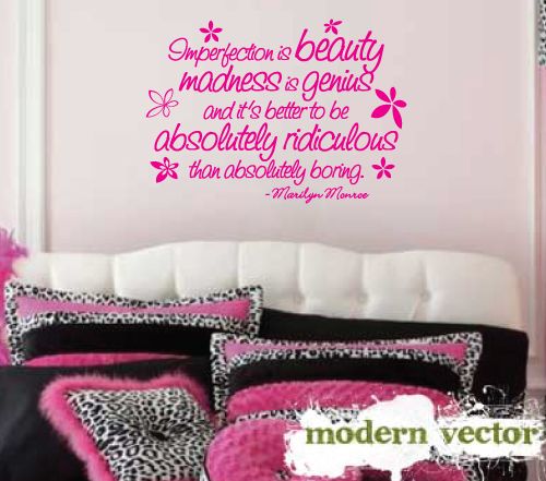 Marilyn Monroe Quote Livingroom Vinyl Wall Quote Decal  