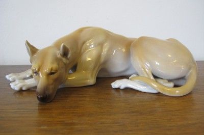 SUPERB NYMPHENBURG PORCELAIN GREAT DANE DOG FIGURE  