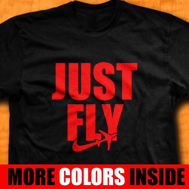 JUST FLY T Shirt Wiz Khalifa Taylor Gang Rap Plane Tee  