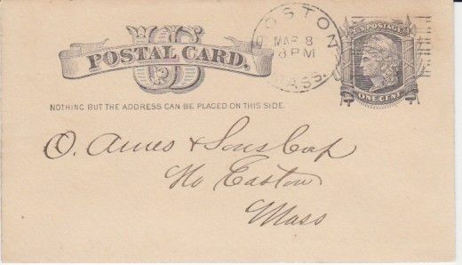 Description #ux7 Boston Massachusetts Leavitt machine cancel type C 1 