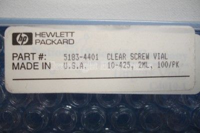 Agilent 5183 4401 2ML Clear Screw Top Vials 100/PK NEW (X06)  