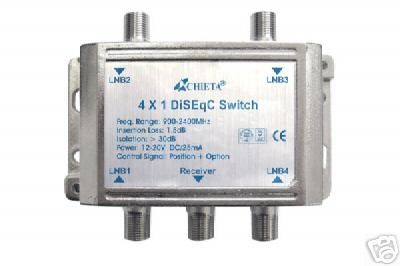 CHIETA Heavy Duty 4X1 DiSEqC 2.0 Switch WSD 2041 *NEW*  