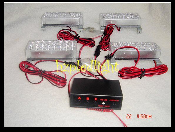 4x22 LED Strobe Flashing Light Panel Emergency AMBER  