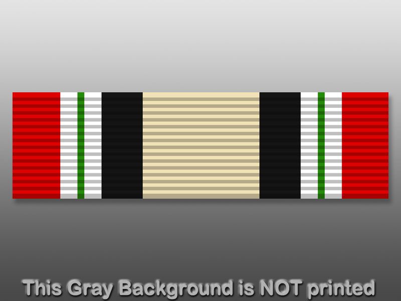 Iraq Service Ribbon Sticker  decal military us army pro  