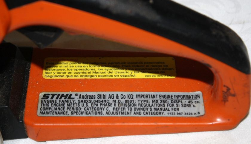 STIHL MS 250C Gas Chainsaw for Parts / Repair   