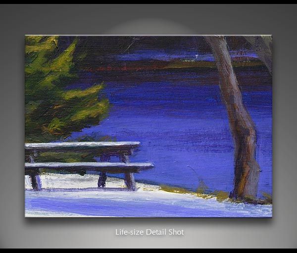 Sunny Spot Maine Winter Art Landscape Painting Bechler  