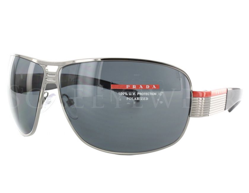 NEW Prada Sport 50HS 5AV5Z1 50H 5AV/5Z1 Black Ruthenium Polarized 