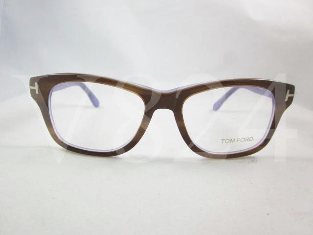 TOM FORD TF 5147 Eyeglasses Striped Light Havana Lilac TF5147 56A 52MM 