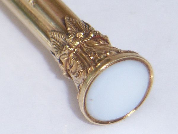 VICTORIAN GOLD SAMPSON MORDAN MAKERS MECHANICAL PROPELLING PENCIL SEAL 