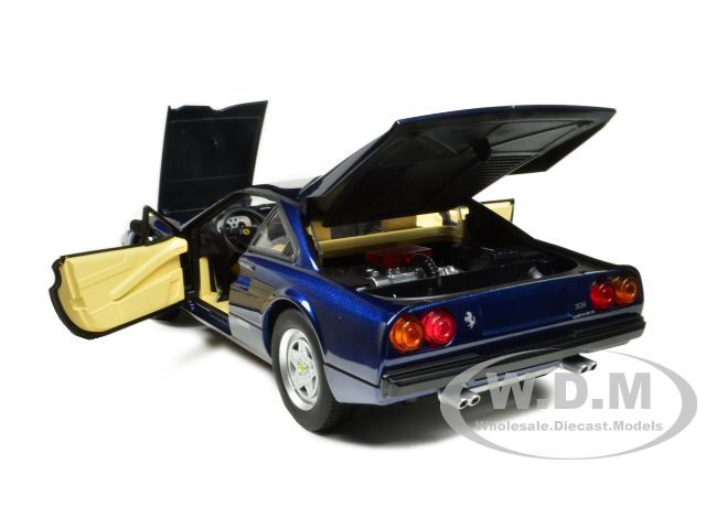 FERRARI 308 GTB BLUE 118 DIECAST MODEL CAR BY HOTWHEELS W1170 