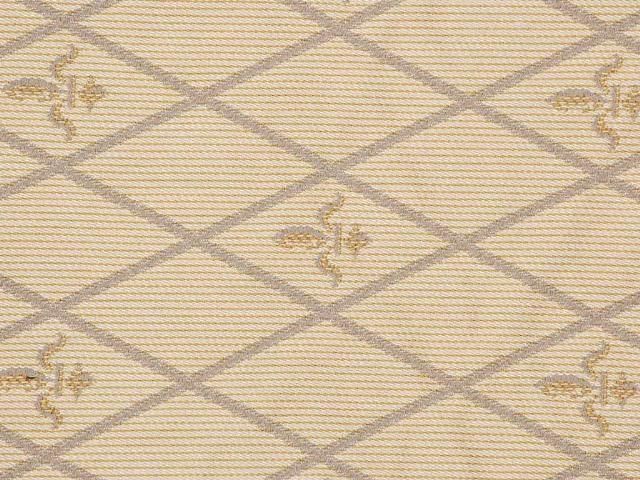 Gold Gray Diamond Fleur Drapery Upholstery Fabric  